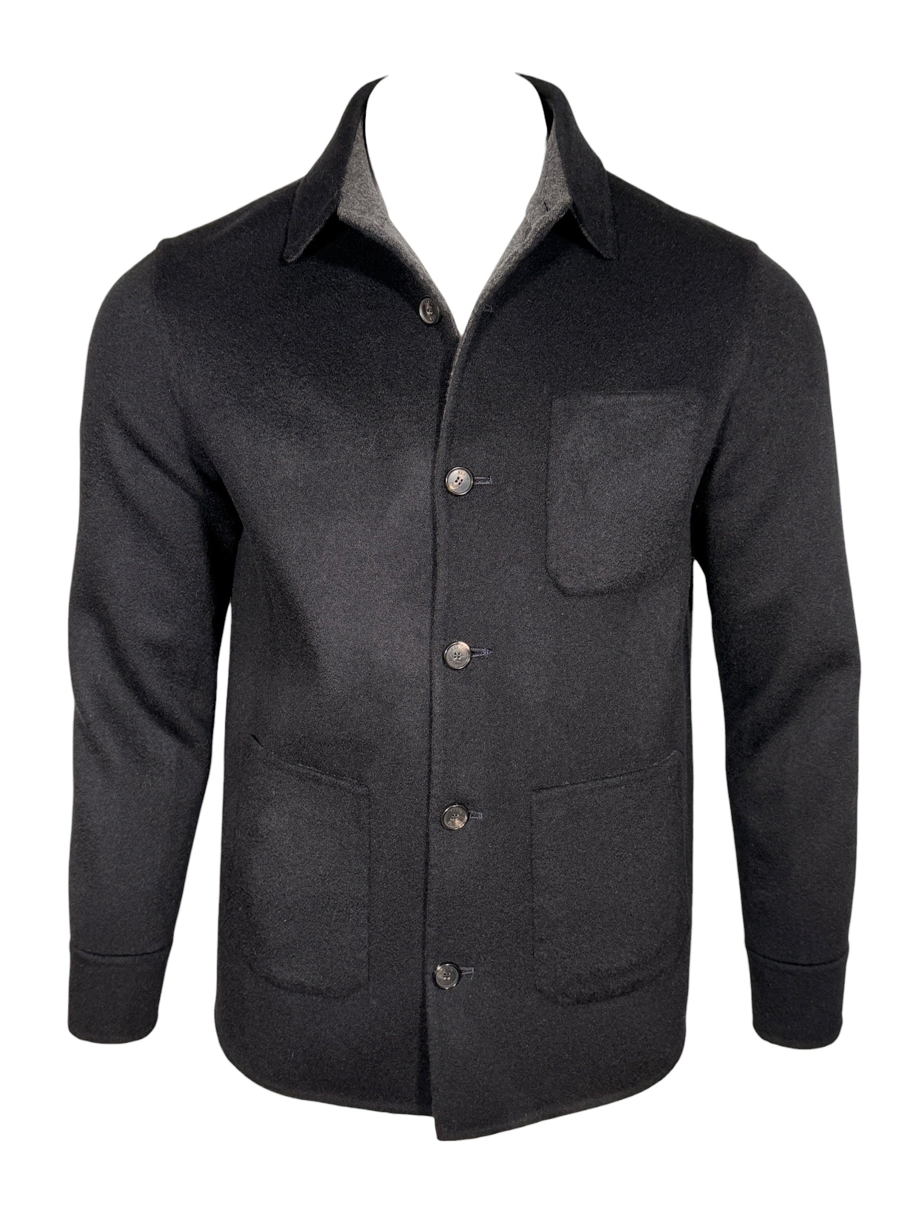 MANTO DOUBLE FACE CASHMERE CHORE JACKET - DEEP NAVY
