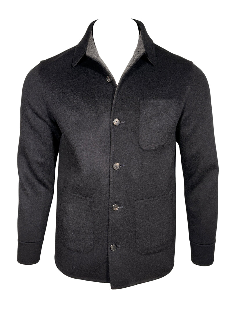MANTO DOUBLE FACE CASHMERE CHORE JACKET - DEEP NAVY
