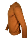 BUTTON DOWN VINTAGE WOOL/CASHMERE CREW SWEATER - ORANGE