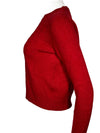 AMINA RUBINACCI CASHMERE CABLE FRONT SWEATER - RED