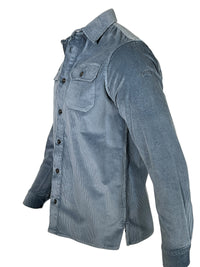 PAUL & SHARK MEN'S OVERSHIRT - STEEL BLUE CORDUROY