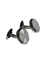 TATEOSSIAN CUFF LINKS - WHITE MOTHER OF PEARL SUNBURST