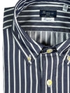 FINAMORE 1925 SHIRT - NAVY TWILL STRIPE