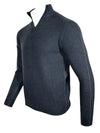 FLY3 REVERSIBLE 1/4 ZIP SWEATER - NAVY