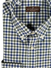 BUTTON DOWN SPORT SHIRT - NAVY/OLIVE GINGHAM