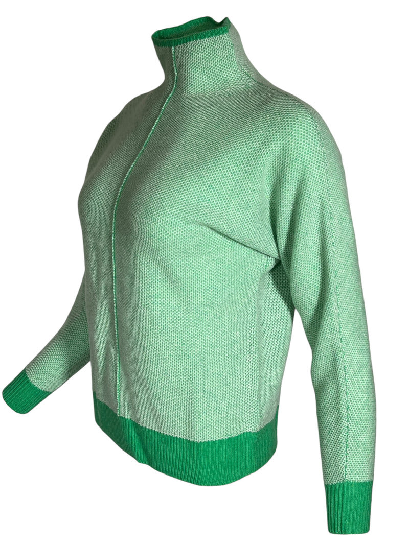 KINROSS PLATED THERMAL SWEATER - FRESH/WHISPER