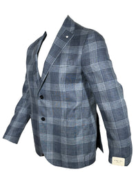 L.B.M. 1911 TAILORED SPORT COAT - BLUE CHECK PLAID