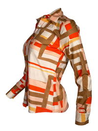 ANNA MARIA PALETTI BLOUSE - ORANGE PRINT