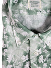 MAZZARELLI LINEN SPORT SHIRT - GREEN FLORAL
