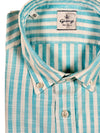 GIANGI NAPOLI MEN'S SHIRT - AQUA STRIPE