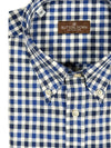 BUTTON DOWN SPORT SHIRT - NAVY/BLUE GINGHAM