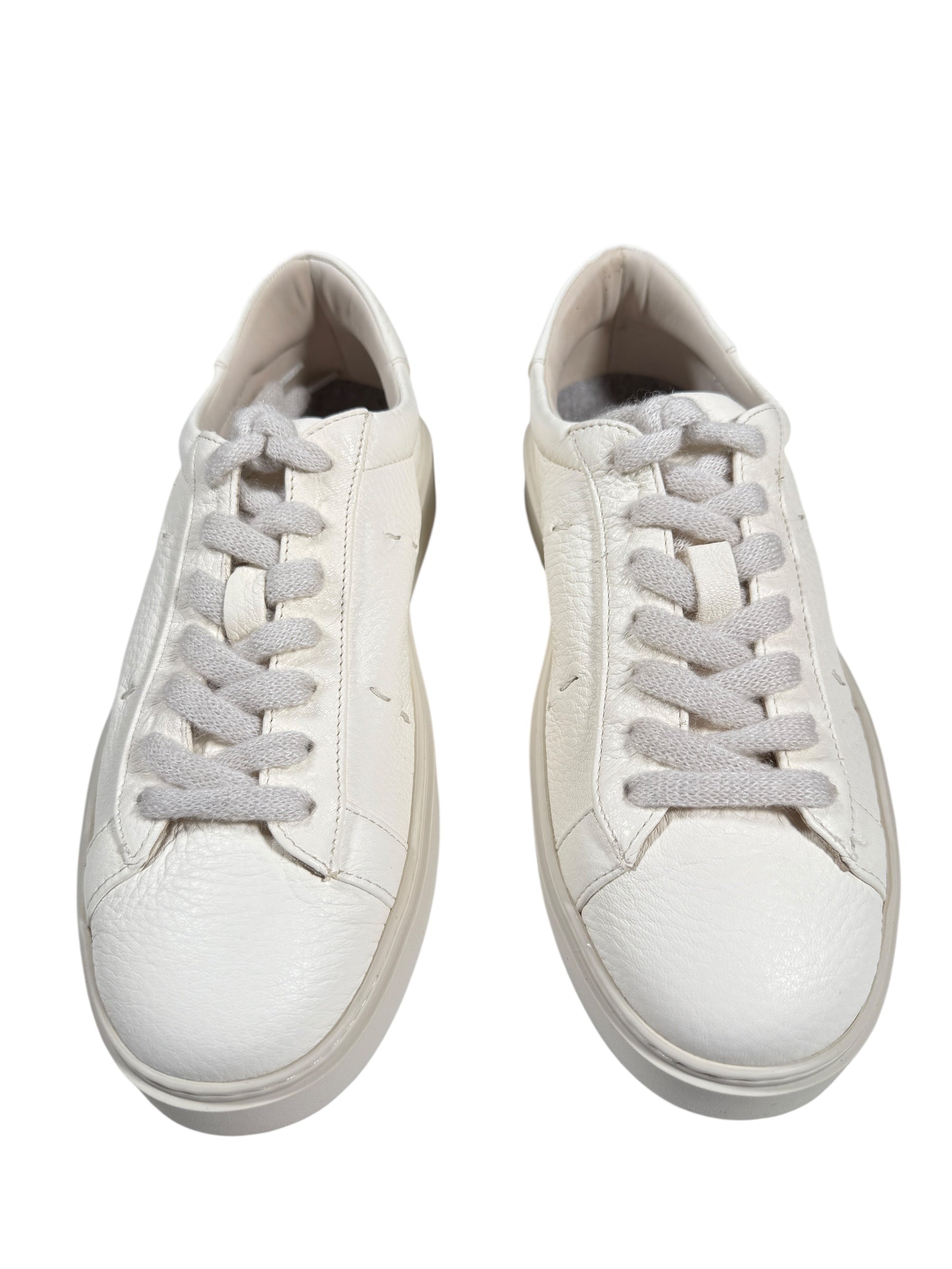 ELEVENTY DEER SKIN LOW TOP SNEAKER - WHITE