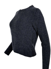 ANNECLAIRE WOOL/CASHMERE CREW SWEATER - BLUE