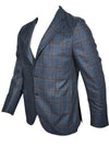 OARS & OLD IVY WOOL/CASHMERE SPORT COAT - NAVY/BROWN CHECK