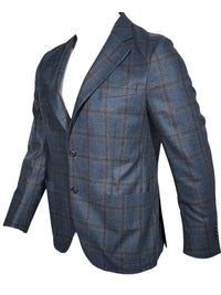 OARS & OLD IVY WOOL/CASHMERE SPORT COAT - NAVY/BROWN CHECK