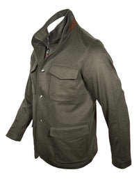 MANTO STORM SYSTEM CASHMERE FIELD COAT - DEEP GREEN