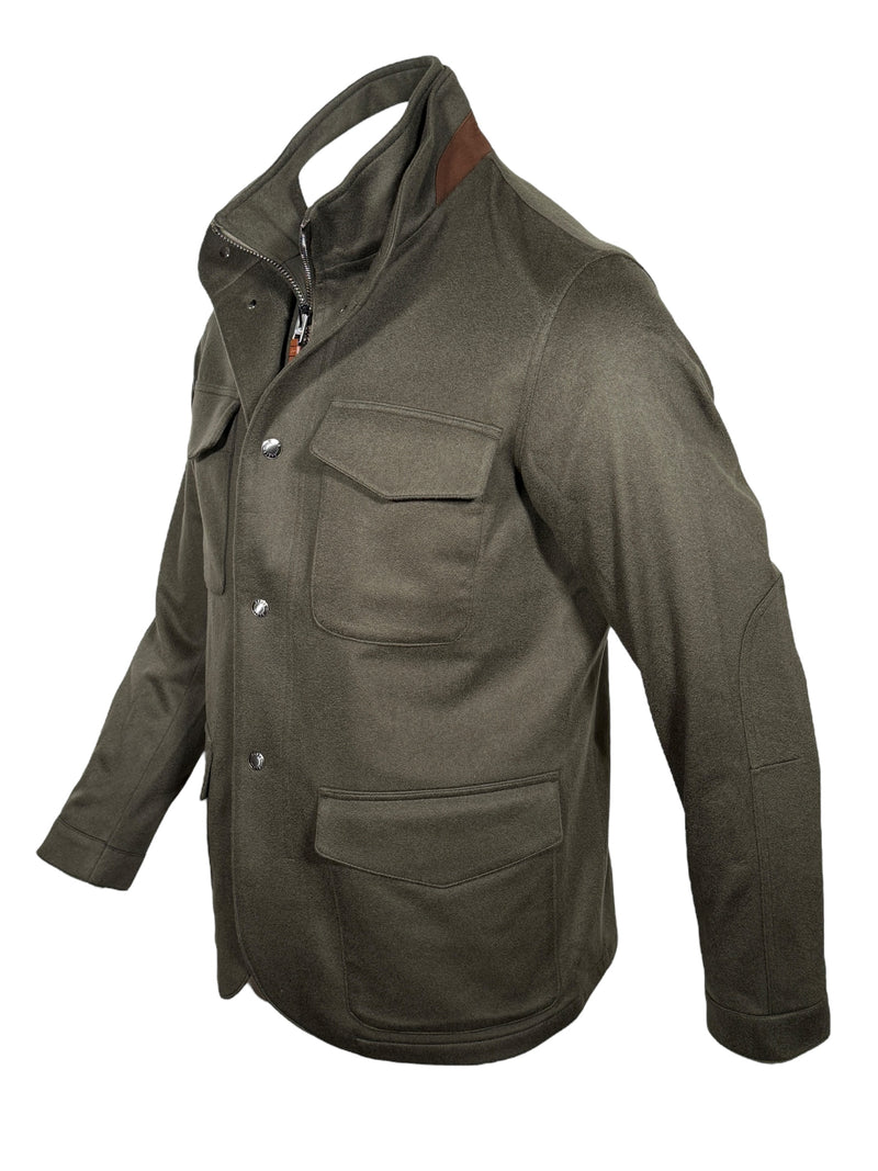 MANTO STORM SYSTEM CASHMERE FIELD COAT - DEEP GREEN