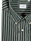 GALLIA MEN'S SHIRT - OLIVE WITH WHITE DOUBLE STRIPE