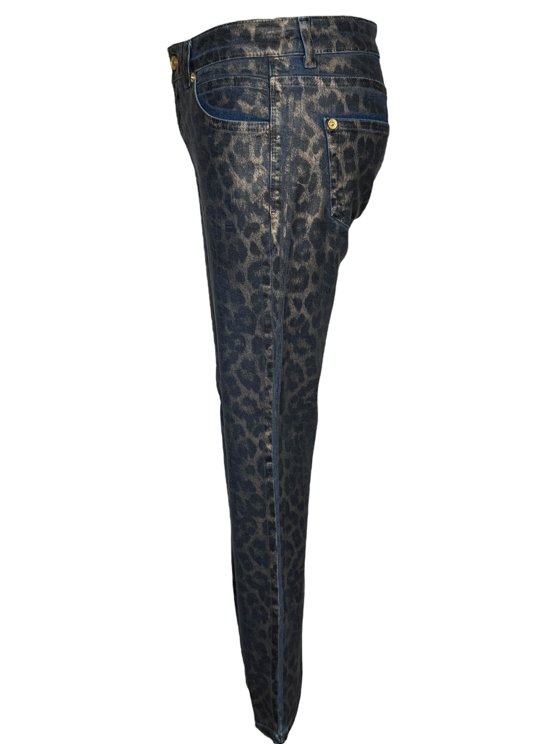 MAC WOMEN'S RICH SLIM JEAN - METALLIC LEOPARD