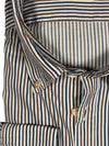 GMF 965 MEN'S SPORT SHIRT - NAVY/BROWN STRIPE