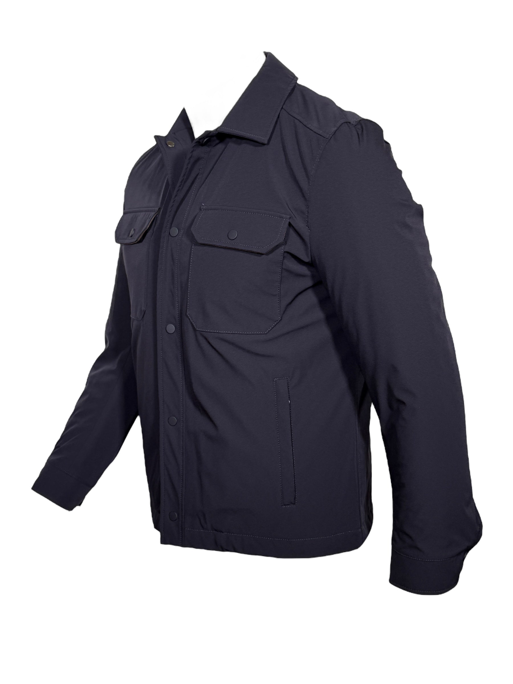 WATERVILLE INSIDE QUILT SHIRT JACKET - NAVY