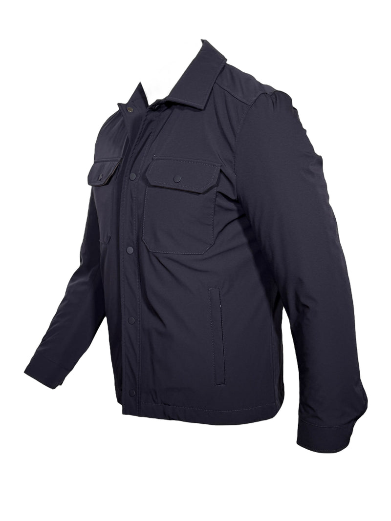 WATERVILLE INSIDE QUILT SHIRT JACKET - NAVY