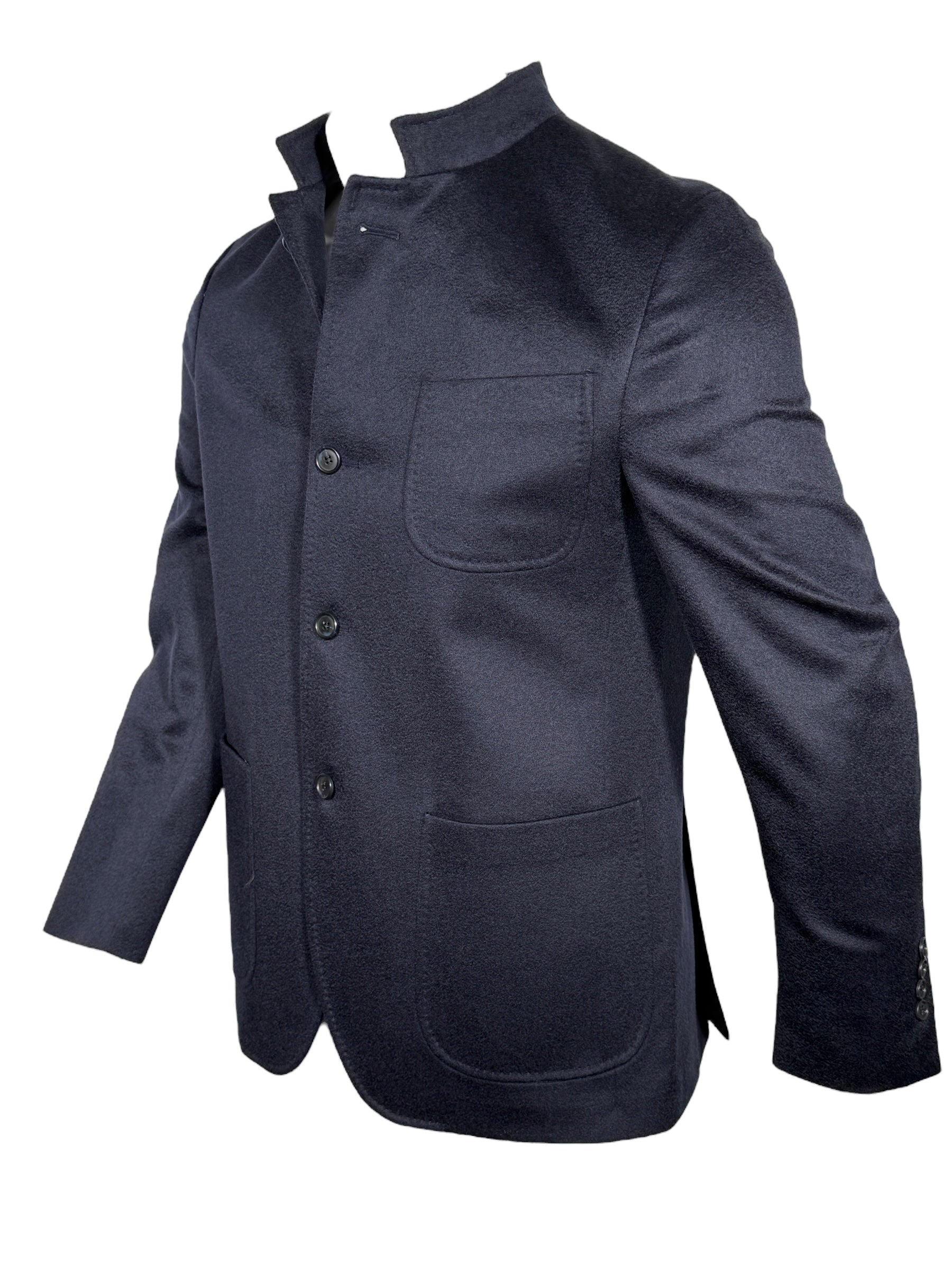 OARS & OLD IVY CASHMERE JACKET - NAVY