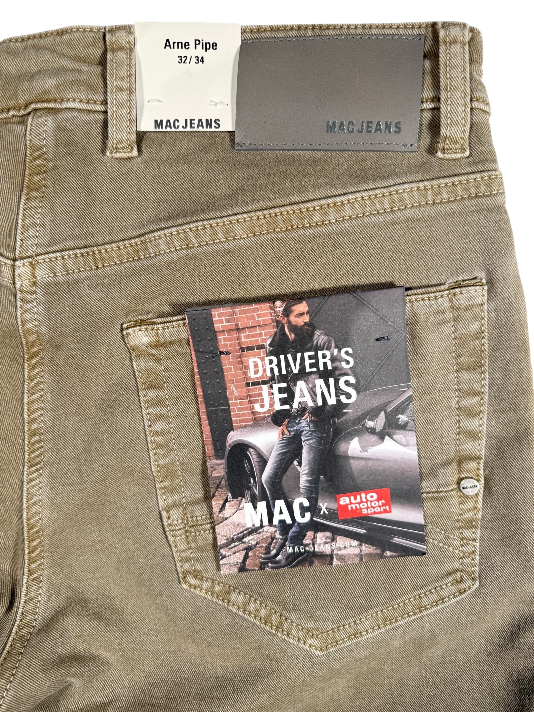 MAC MEN'S ARNE PIPE DENIMFLEXX PANT - CLAY