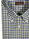 BUTTON DOWN SPORT SHIRT - NAVY/GREEN CHECK