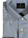 EMANUEL BERG HOUNDSTOOTH TWILL PREMIUM LUXURY MEN'S SHIRT - NAVY