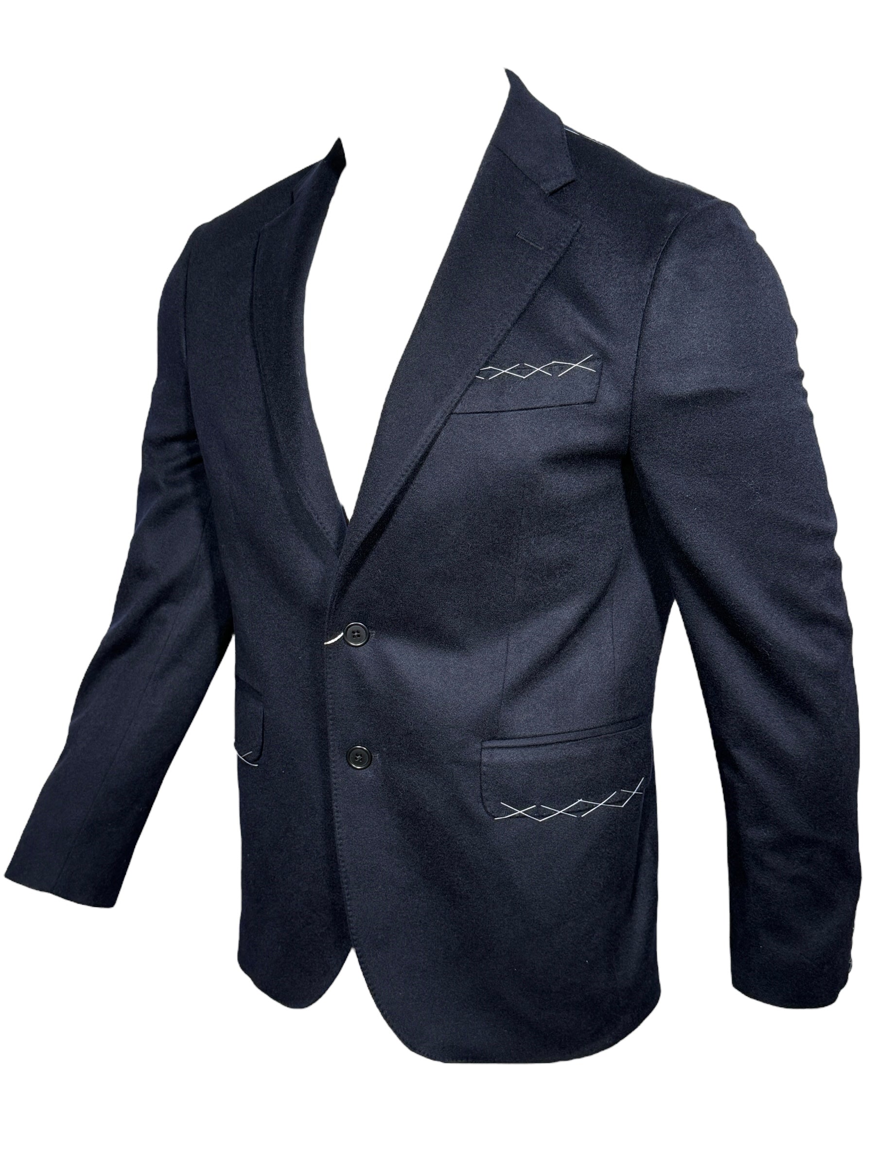 PORTO LORO PIANA CASHMERE SPORT COAT - NAVY