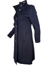SAND COPENHAGEN CASHMERE BLEND PARKER COAT - NAVY