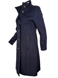 SAND COPENHAGEN CASHMERE BLEND PARKER COAT - NAVY