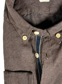 GMF 965 MEN'S SPORT SHIRT - SOLID BROWN