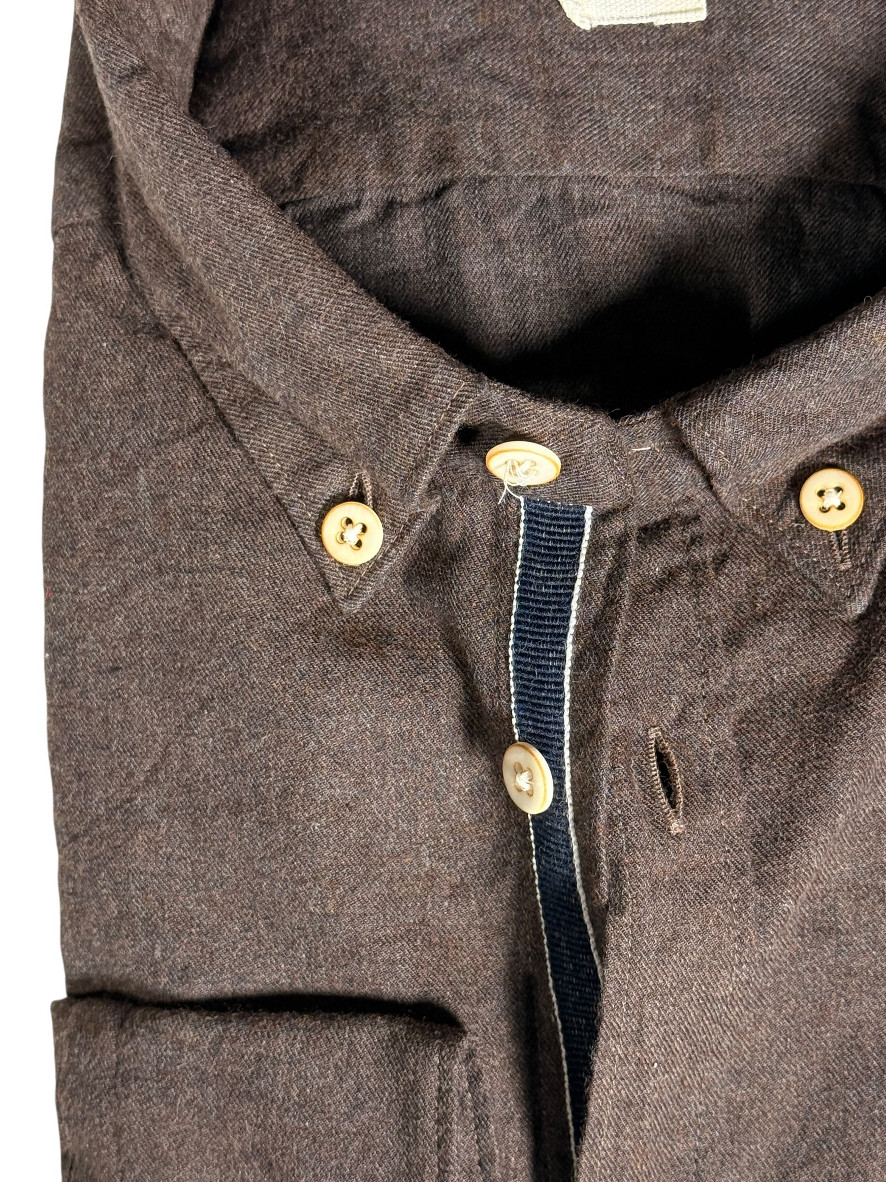 GMF 965 MEN'S SPORT SHIRT - SOLID BROWN