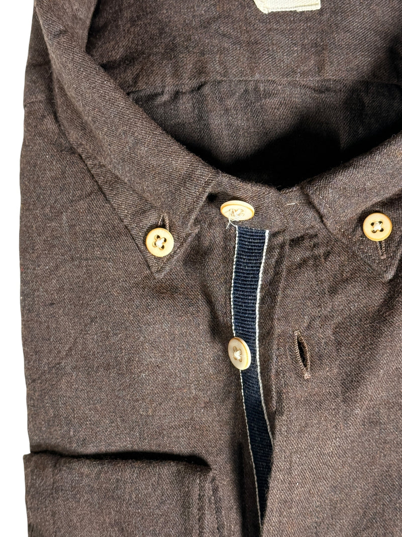 GMF 965 MEN'S SPORT SHIRT - SOLID BROWN