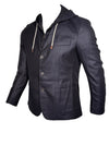 EMANUEL BERG WOOL/CASHMERE D-CONTRUCTED SHIRT JACKET - NAVY