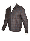 OARS & OLD IVY COLUMBO CASHMERE JACKET - BROWN/BLUE CHECK