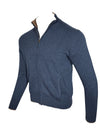 ADESI CASHMERE MEN'S TIPPED FULL ZIP SWEATER - MARE/FOAL