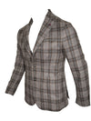 SARTORIA PARTENOPEA SPORT COAT - GREY/BLUE/BROWN CHECK PLAID