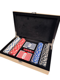 TIZO WOOD POKER SET - BURLWOOD