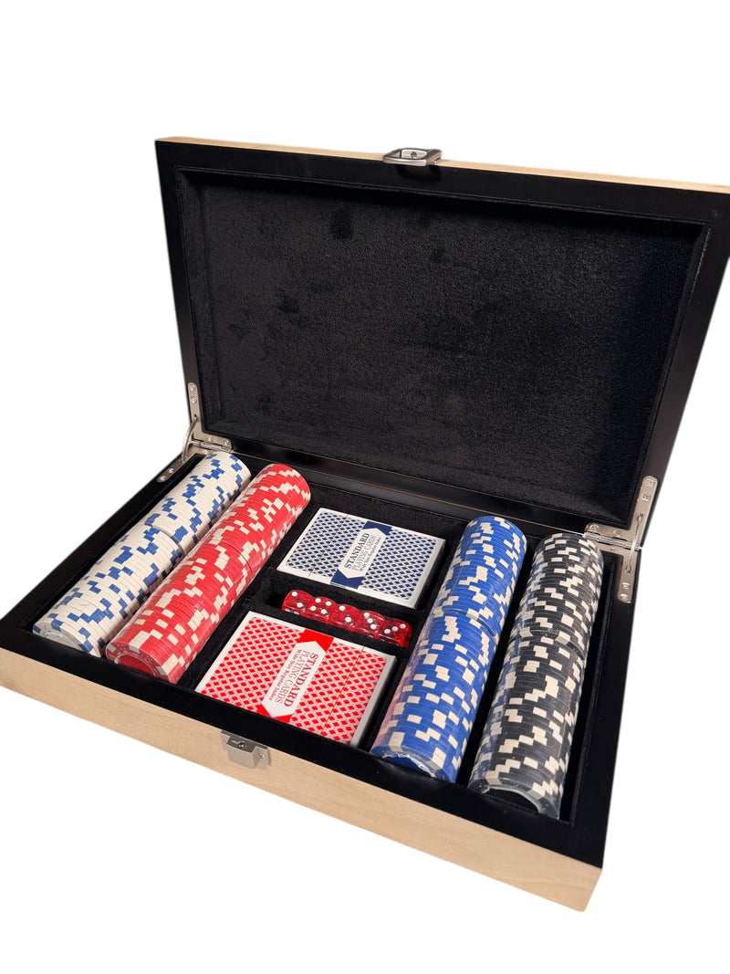 TIZO WOOD POKER SET - BURLWOOD