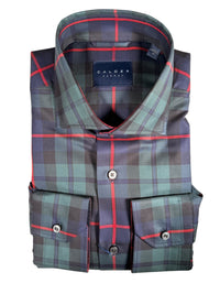CALDER CARMEL MEN'S SHIRT - FOREST TARTAN PLAID