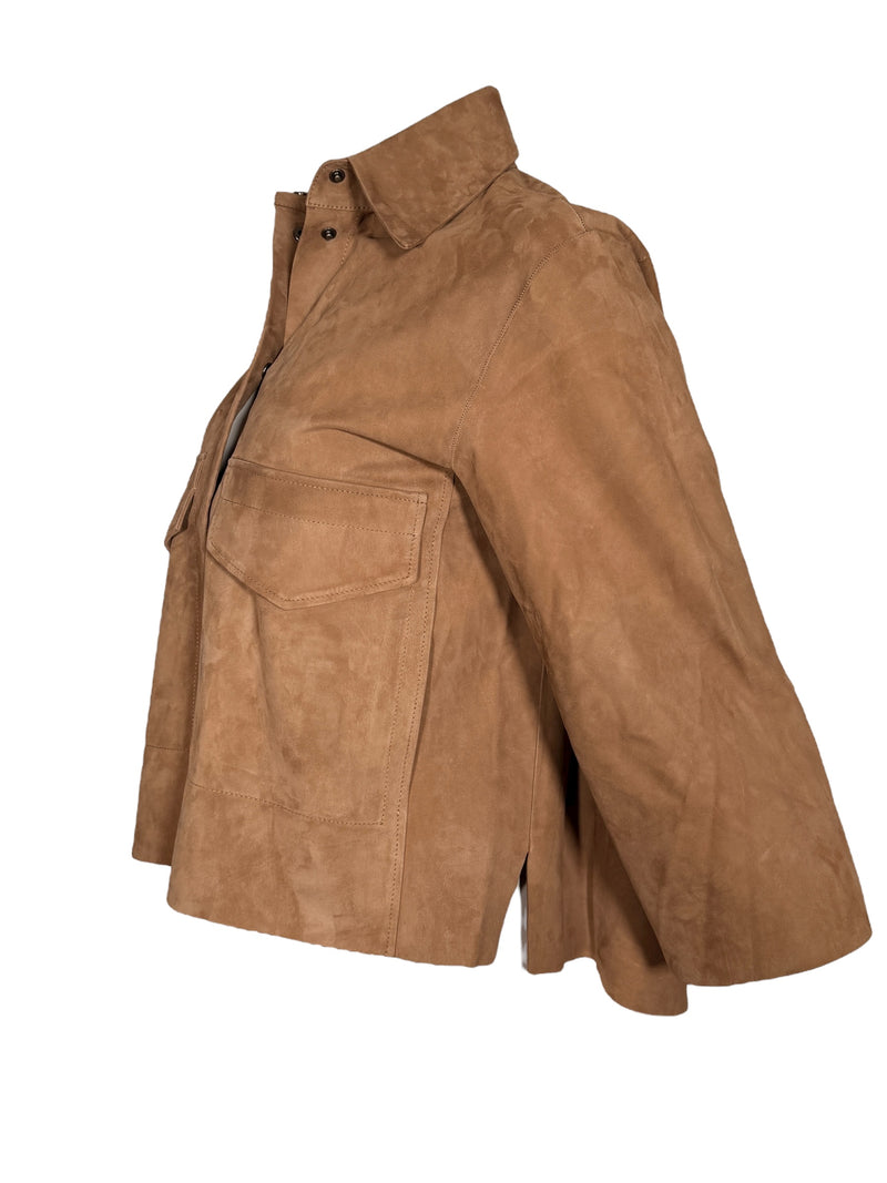 GRENN PILOT WOMEN'S SUEDE JACKET - TAN