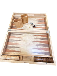 TIZO BURLWOOD BACKGAMMON SET