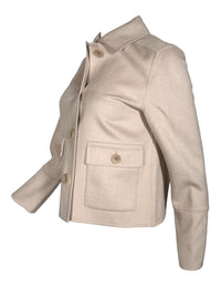 KINROSS PLEAT BACK SHORT COAT - BIRCH
