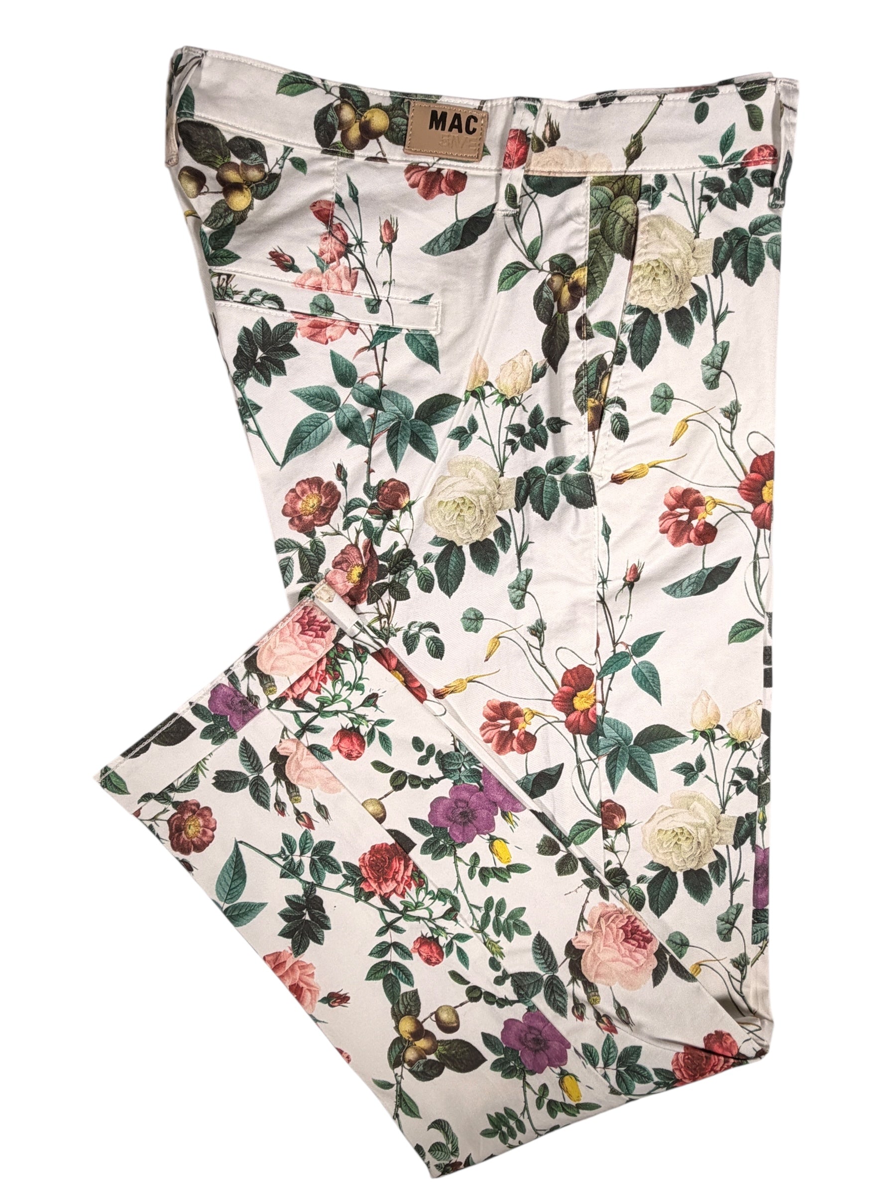 MAC WOMEN'S TURN UP CHINO - FLORAL PRINT