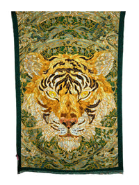 FRANCO FERRARI CASHMERE DOUBLE-SIDED SCARF - ORANGE TIGRESS