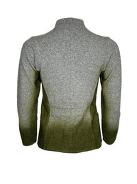 ADESI CASHMERE OMBRÉ JACKET - SHARK/GOLDEN GREEN