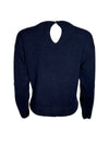 PANICALE EMBROIDERED CREW SWEATER - NAVY